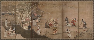 Feestvieren Onder de Kersenbloesems door Kano Naganobu